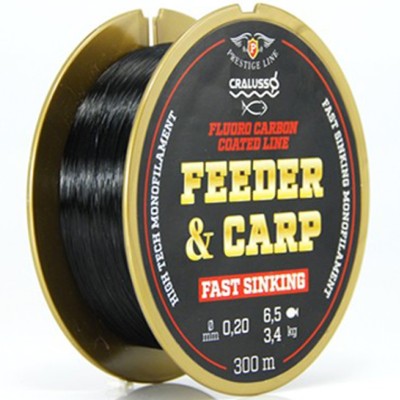 Fir Monofilament Cralusso Feeder &amp;amp; Crap Fast Sinking, Negru, 0.25mm, 300m foto