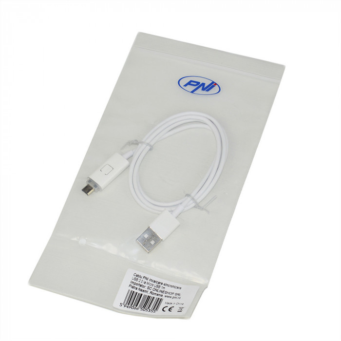 Cablu PNI incarcare sincronizare USB 2.0 la Micro USB 1m