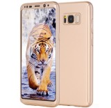 Husa Full Cover (fata + spate) pentru Samsung Galaxy S8, Gold