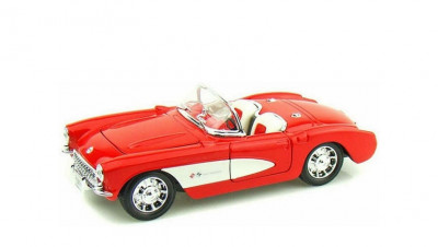 Macheta auto Chevrolet Corvette, rosu 1957, 1:24 Welly foto