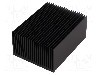 Radiator extrudat, aluminiu, 100mm x 75mm, neagra, FISCHER ELEKTRONIK - SK 628 100 SA