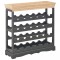 Dulap de vinuri, negru, 70 x 22,5 x 70,5 cm, MDF