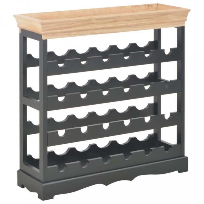 Dulap de vinuri, negru, 70 x 22,5 x 70,5 cm, MDF