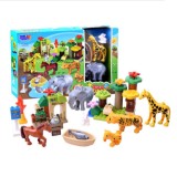 Gradina Zoologica interactiva cu 51 de piese, pentru copii, 53x9x35 cm