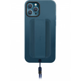 Husa TPU UNIQ Hybrid Heldro pentru Apple iPhone 12 Pro Max, Antimicrobial, Bleumarin