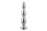 Dildo anal metalic Rosy Silver Small With Diamond