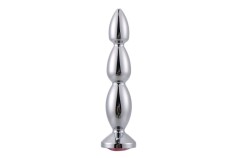 Dildo anal metalic Rosy Silver Small With Diamond