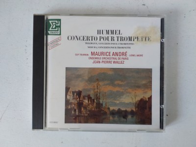 CD: Concerto Pour Trompette - Hummel, Telemann, Neruda - Maurice Andr&amp;eacute;, Guy Touvron, Lionel Andr&amp;eacute;, Ensemble Orchestral De Paris, Jean-Pierre Wallez foto