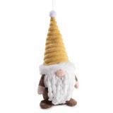 Figurina Mos Craciun textil multicolor cm9,5x8,5x20H