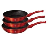Set 3 tigai marmorate, Burgundy Metallic Line, Berlinger Haus