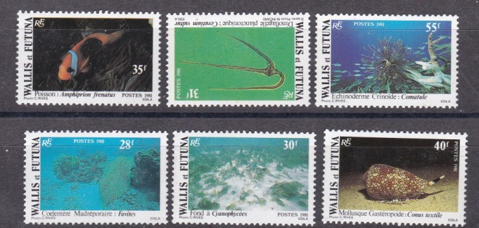 Wallis si Futuna 1981 fauna marina MI 380-395 MNH