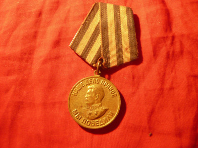 Medalia Stalin URSS 1944 , bronz aurit foto