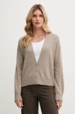 United Colors of Benetton cardigan din amestec de l&acirc;nă culoarea bej, light, 102HD6052
