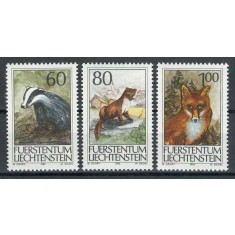 Liechtenstein 1993 1066/68 MNH nestampilat - Vanatoarea (III), fauna