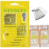 Set ace cusut profesionale, kit reparatii textile cu ace standard, tapestry 18 22 (6 buc) si milliners 3 9 (16 buc)