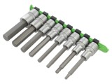 Set capete imbus tubulare RECA 1/2", oțel crom-vanadium, 8 buc cod 0700 120 400