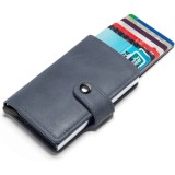 Portofel RFID iUni P2, 10 carduri, Bleumarin