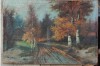 Tablou peisaj de toamna nesemnat., Peisaje, Ulei, Realism