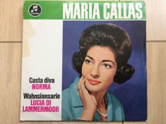 Maria Callas Bellini Donizetti &lrm;Casta Diva Wahnsinnsarie disc 10" vinyl muzica clasica opera columbia records VG+