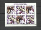 CHAD 1998 FAUNA ANIMALE SALBATICE HIENE SI MANGUSTE, Nestampilat