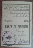 QW13 6 - 1948 - Carte de membru - Uniunea sindicatelor din petrol si gaz metan