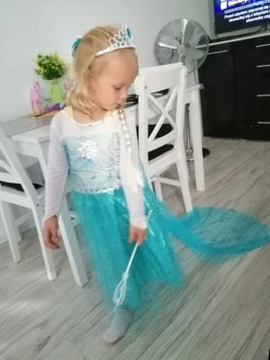 Rochie rochita printesa Elsa Frozen NOUA (cu eticheta) 5,6,7,8 ani foto