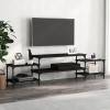 VidaXL Comodă TV, negru, 197x35x52 cm, lemn prelucrat