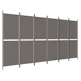 Cumpara ieftin Paravan de camera cu 6 panouri, antracit, 300x200 cm, textil