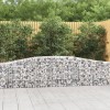 VidaXL Coșuri gabion arcuite 6 buc, 400x30x60/80 cm, fier galvanizat 3145804