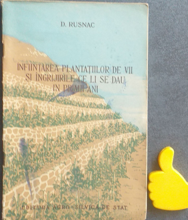 Infiintarea plantatiilor de vii si ingrijirile ce li se dau D. Rusnac