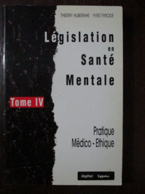 Legislation en sante mentale- Autor:Thierry Albernhe, Yves Tyrode foto