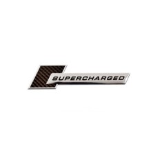 Emblema auto supercharged negru relief 10x1cm Cod: TS-102