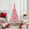 VidaXL Pom de Crăciun artificial pre-iluminat Roz 120 cm PVC 3397058