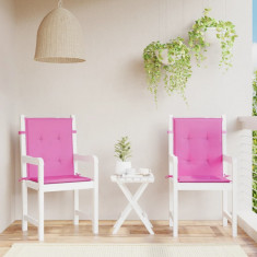 vidaXL Perne pentru scaune cu spătar mic, 2 buc., roz, textil foto
