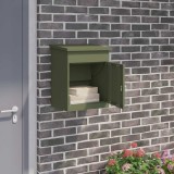 vidaXL Cutie pentru colet Olivengr&oslash;nn 44 x 35 x 59 cm Oțel 874943