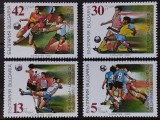 BC78, Bulgaria 1990, set colita+serie sport, fotbal, CM Italia (2 poze)