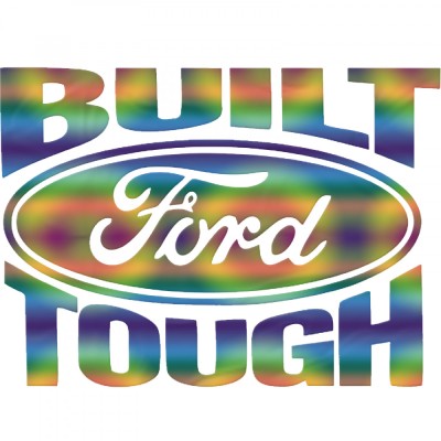 Sticker Ford Built , Autocolant Personalizat Rezistent pentru Masina Ta foto