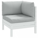 VidaXL Perne de paleți, 3 buc., melanj gri deschis, material textil