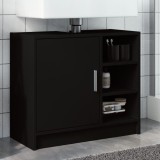 vidaXL Dulap de chiuvetă, negru, 63x29x55 cm, lemn prelucrat