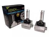 Set 2 Becuri Auto Xenon D3S, Bi-Xenon, 35W, 6000K, +60% Lumina, Faza Scurta si Lunga, Lumina Alba Rece, Sticla Cuart Anti-UV