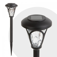 Lampa solara LED cu plexiglas modelat - negru - 400 mm foto
