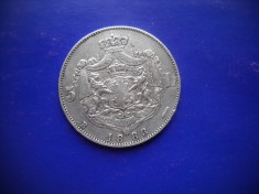 HOPCT ROMANIA 5 LEI 1883-6 STELE -FRUMOASA [ 3 ]- ARGINT-REGELE CAROL I