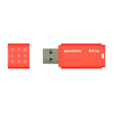 Memorie USB 3.0, 64 GB, Goodram UME3-0640O0R11, cu capac, portocalie foto