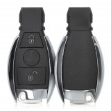 Carcasa Cheie pentru Mercedes Benz, 2 Butoane, Keyless Go, Plastic, Silver, 49605.01