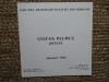 FOAIE EXPOZITIE STEFAN PELMUS PICTURA IANUARIE 1992