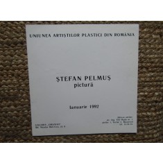 FOAIE EXPOZITIE STEFAN PELMUS PICTURA IANUARIE 1992