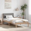 VidaXL Cadru de pat Maroniu și taupe 100 x 200 cm Lemn masiv de pin 878562