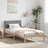 vidaXL Cadru de pat Maroniu și taupe 90 x 200 cm Lemn masiv de pin 878567