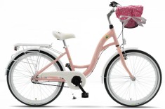 Bicicleta copii Kands? Olivia Aluminiu Roata 24&amp;#039;&amp;#039; 130-165 cm inaltime, 3 viteze Shimano, Roz foto