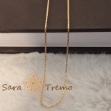 Cumpara ieftin Lantisor unisex tip box chain Aurelian , placat aur 18K, Brazilia, stanta, 50 cm